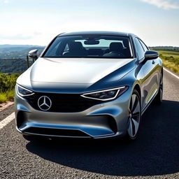 A sleek, modern vehicle design that blends the elegance of a 2018 Mercedes C220 with the sporty aesthetics of a 2022 Volkswagen Arteon