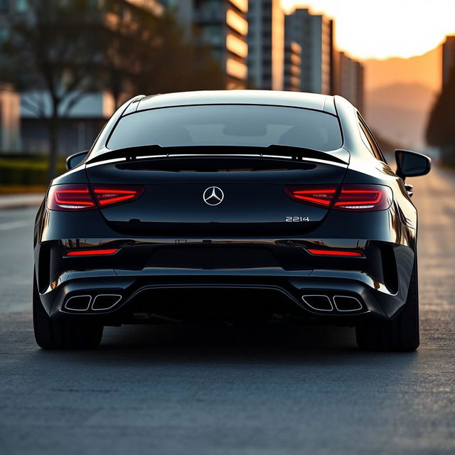 A stunning blend of a Mercedes C220 and a 2024 Alfa Romeo Stradale 33 viewed from the rear