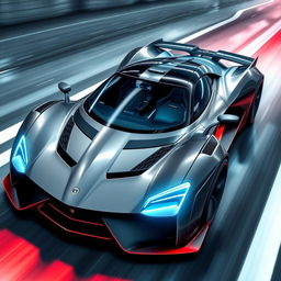 An imaginative and completely unique new design that combines elements of a Lamborghini Sesto Elemento and a Mercedes AMG One