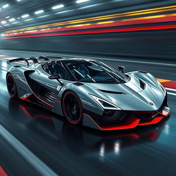 An imaginative and completely unique new design that combines elements of a Lamborghini Sesto Elemento and a Mercedes AMG One