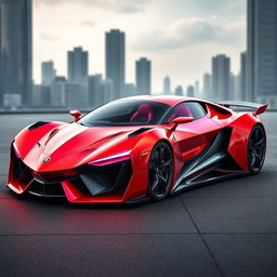 A unique and imaginative concept car design that merges the futuristic Lamborghini Sesto Elemento with the classic 1957 Chevrolet Bel Air and the high-performance Mercedes AMG One