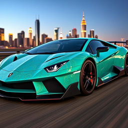 A stunning and unique fusion of a Lamborghini Sesto Elemento and a 1957 Chevrolet Bel Air, seamlessly blended to create a completely new supercar design