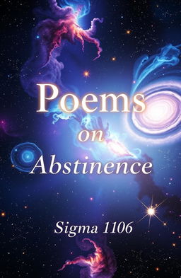 A beautifully designed book cover for a poetry collection titled 'Poems on Abstinence' by author 'SIgma 1106'