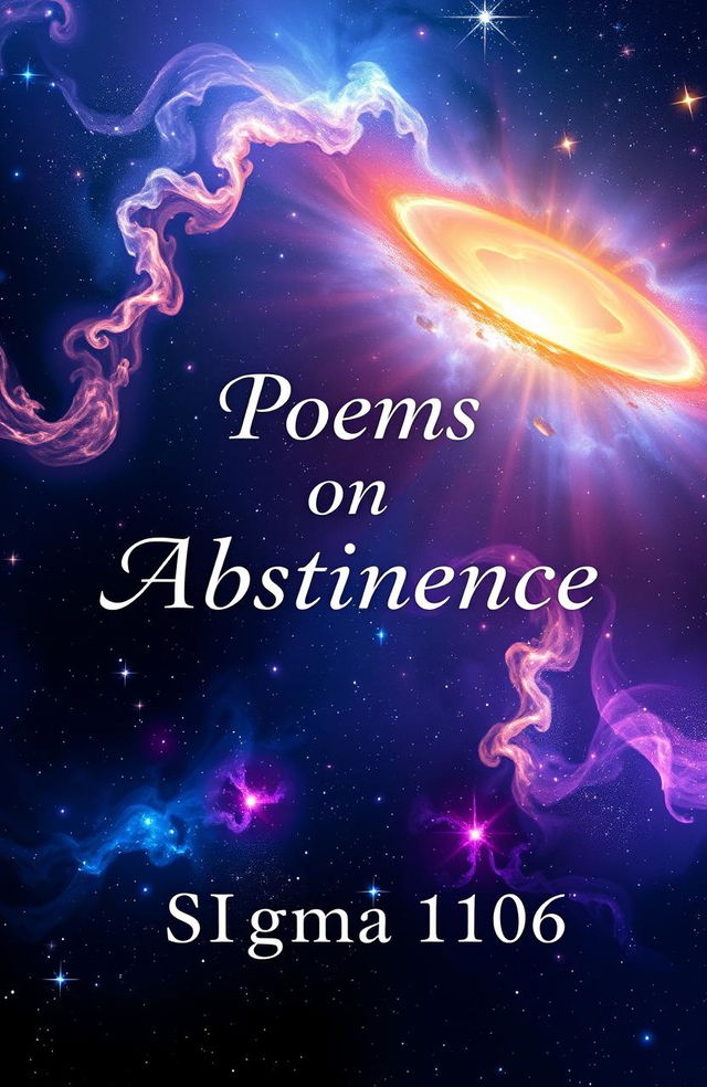 A beautifully designed book cover for a poetry collection titled 'Poems on Abstinence' by author 'SIgma 1106'