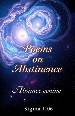 A beautifully designed book cover for a poetry collection titled 'Poems on Abstinence' by author 'SIgma 1106'