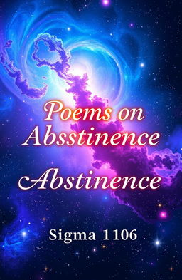 A beautifully designed book cover for a poetry collection titled 'Poems on Abstinence' by author 'SIgma 1106'