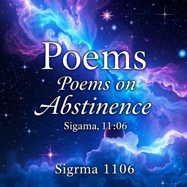 A visually striking ebook cover for a poetry collection titled 'Poems on Abstinence' by author 'Sigma 1106'