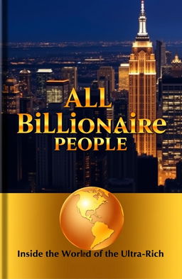 An eye-catching book cover design featuring the theme of billionaires and wealth