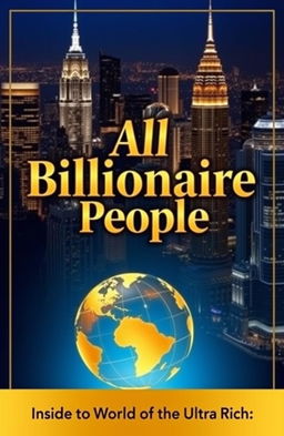 An eye-catching book cover design featuring the theme of billionaires and wealth