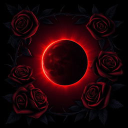 A dark romance-themed book cover featuring a rich and alluring palette of deep red and black