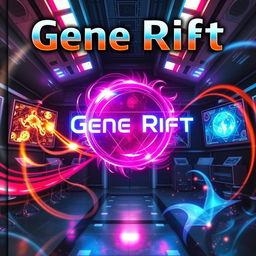 In a captivating and futuristic world where genetics has evolved to grant superhuman abilities, the cover for "Gene Rift" features an artistic representation of the central theme without any characters