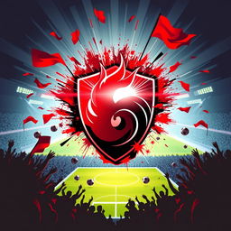 A vibrant and dynamic illustration celebrating the spirit of the Flamengo football team