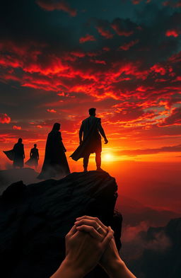A dramatic scene depicting themes of revenge, freedom, betrayal, and love