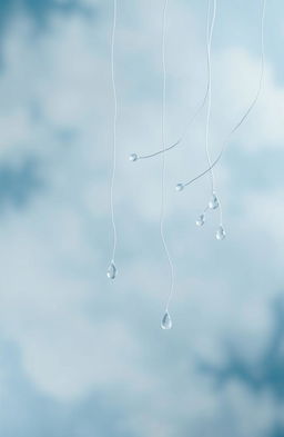 A serene and dreamy background featuring soft blue and white tones, creating a calming atmosphere