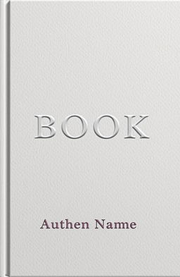 A book cover design featuring a digitally embossed title and author's name, creating a realistic tactile feel