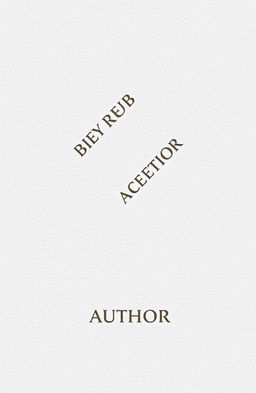 A book cover design featuring a digitally embossed title and author's name, creating a realistic tactile feel