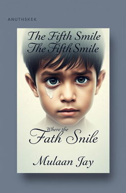 An artistic cover design for a book titled 'The Fifth Smile'