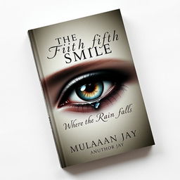 An artistic book cover design for 'The Fifth Smile'