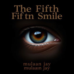 An aesthetic and solid design featuring a close-up of a realistic teary male brown eye, set against a deep black background that enhances the richness of the eye's details