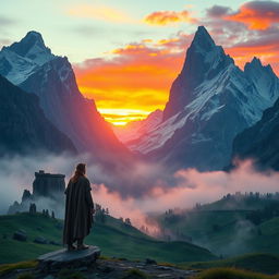 An enchanting scene depicting the mystical allure of the Altai Mountains in Siberia, showcasing the ancient secrets associated with mummy discoveries