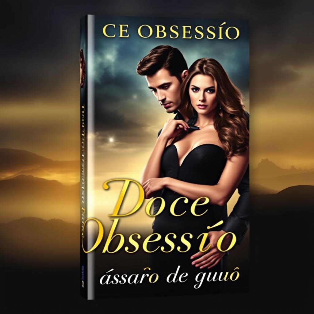 A captivating book cover for the title 'Doce Obsessão' with the subtitle 'pássaro de ouro'