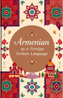 A beautifully designed cover for a language learning book titled 'Armenian as a Foreign Language'