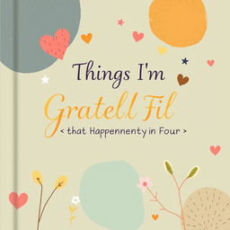 A beautifully designed book cover featuring the text 'Things I'm Grateful For That Happened in Twenty Twenty Four
