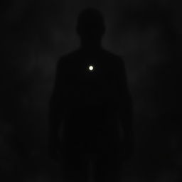 A dark, abstract figure representing a person's inner turmoil, with striking shadows and deep blacks