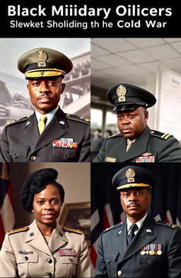 A series of four powerful portraits depicting Black military officers serving during World War II through the Cold War