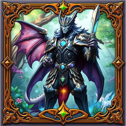 A vibrant and detailed trading card featuring a fantasy-themed character