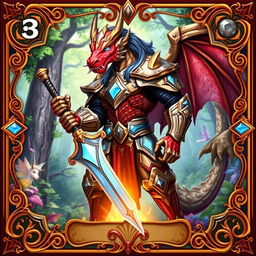 A vibrant and detailed trading card featuring a fantasy-themed character