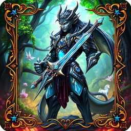 A vibrant and detailed trading card featuring a fantasy-themed character