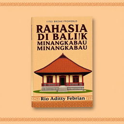 A draft book cover for 'Rahasia di Balik Motif Songket Minangkabau'