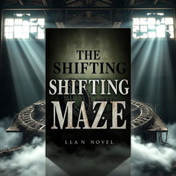 A captivating and eerie book cover for the novel titled "The Shifting Maze"