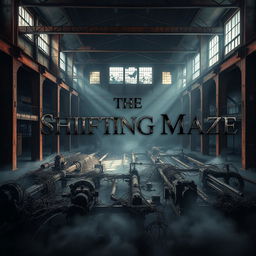 A captivating and eerie book cover for the novel titled "The Shifting Maze"