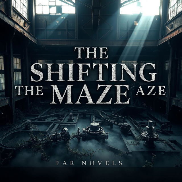 A captivating and eerie book cover for the novel titled "The Shifting Maze"