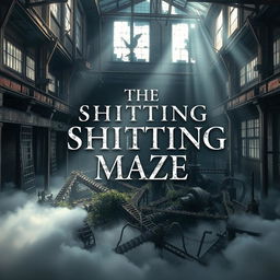 A captivating and eerie book cover for the novel titled "The Shifting Maze"