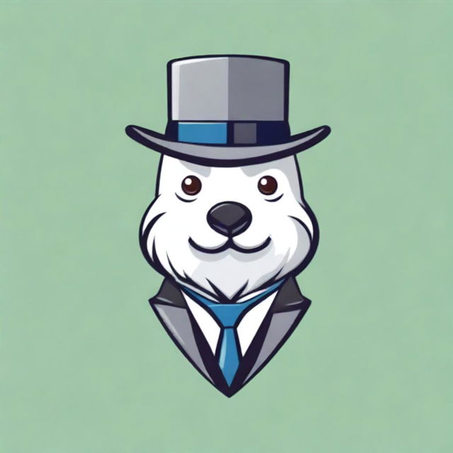 An illustration of a formal cotton mascot, suitable for serious advertising of an industrial company.