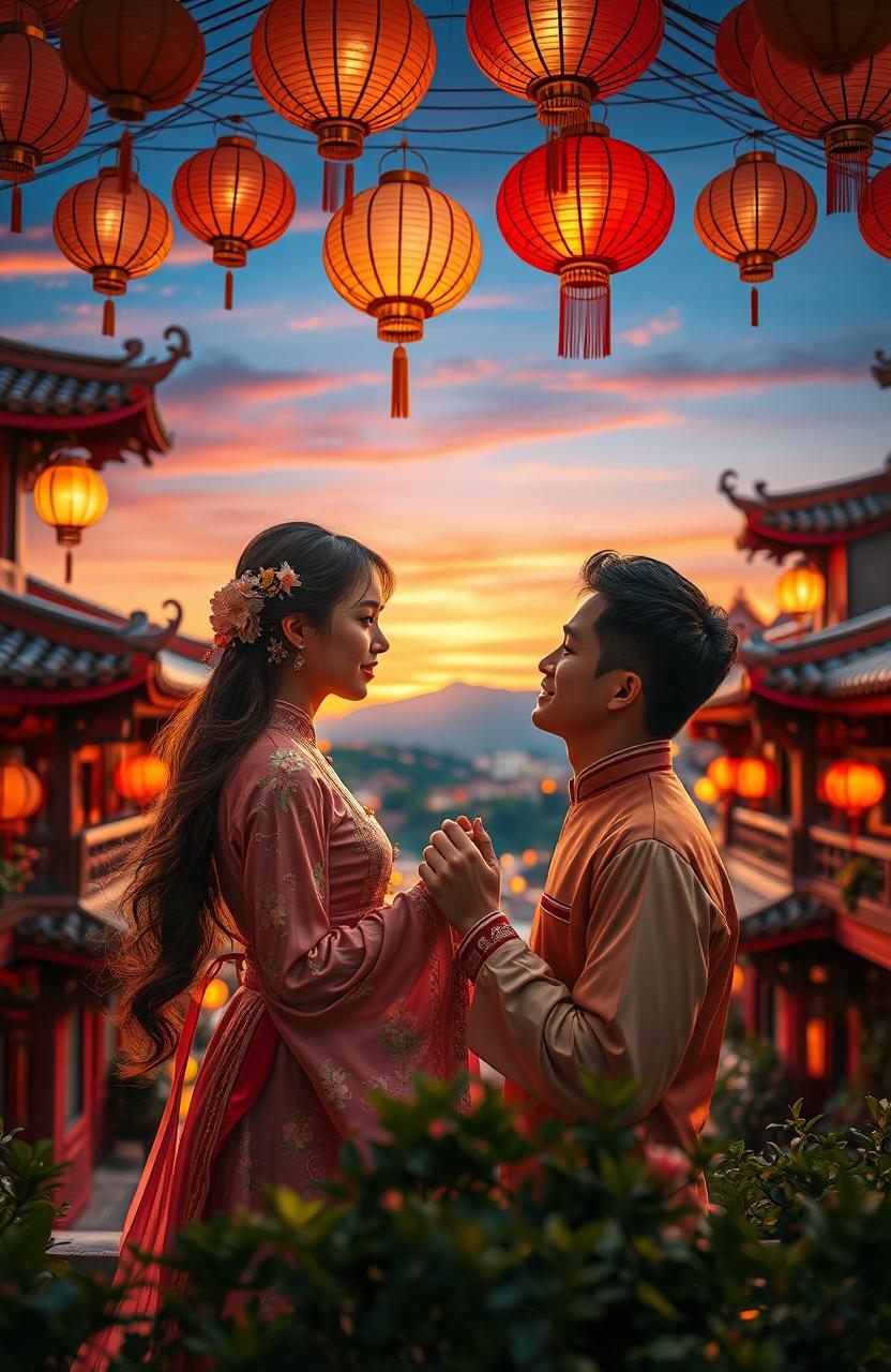 A romantic scene inspired by the East, encapsulating elegance and charm