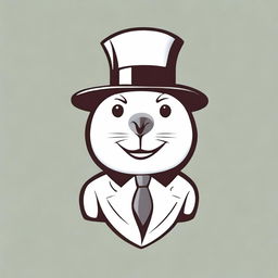 An illustration of a formal cotton mascot, suitable for serious advertising of an industrial company.