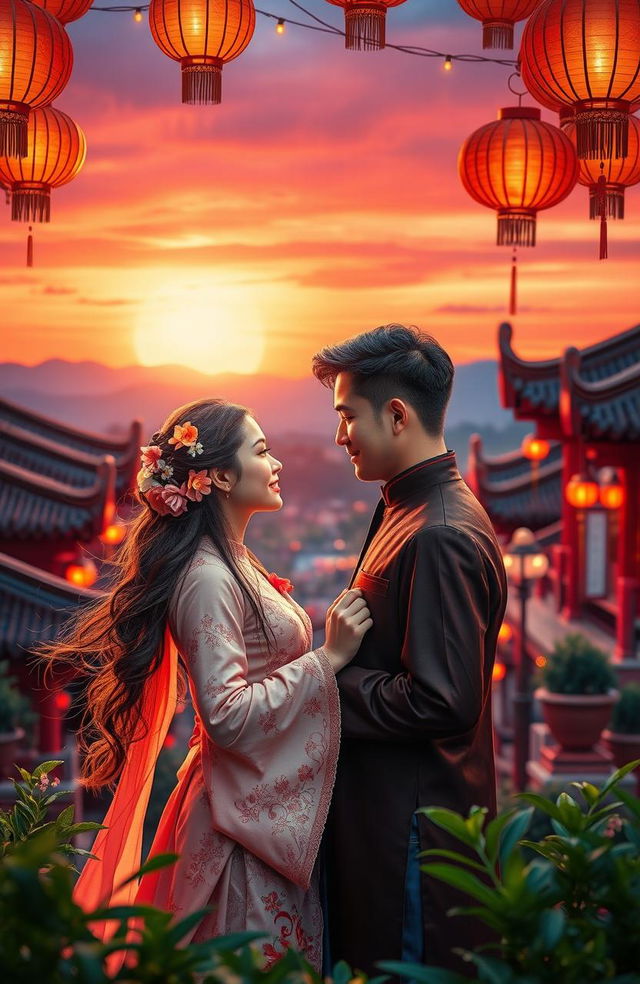 A romantic scene inspired by the East, encapsulating elegance and charm