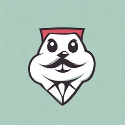 An illustration of a formal cotton mascot, suitable for serious advertising of an industrial company.