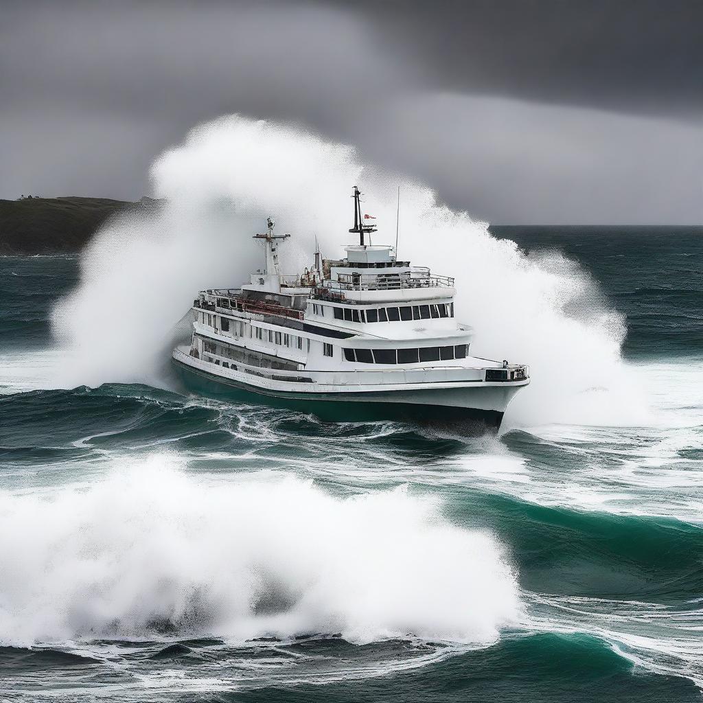 A ferry from Margarita sinking in a dramatic and intense way