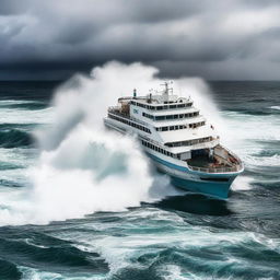 A ferry from Margarita sinking in a dramatic and intense way