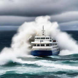 A ferry from Margarita sinking in a dramatic and intense way