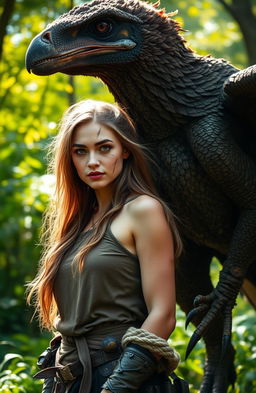 A stunningly beautiful woman with long, flowing hair, her face marked with striking scars that tell a story of bravery
