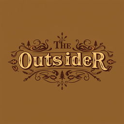 A logo design for a woodworking business called 'The OutsideR', featuring elaborate vintage typography inspired by classic print styles