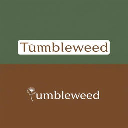 A minimalist logo design for 'Tumbleweed' featuring a stylized tumbleweed illustration