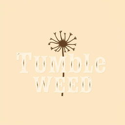 A minimalist logo design for 'Tumble Weed' inspired by Old West aesthetics