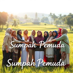 An inspiring scene depicting the essence of Indonesian unity and youth empowerment